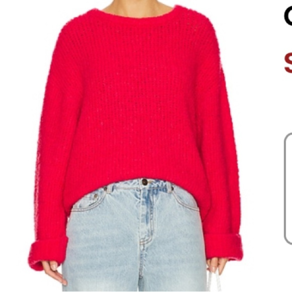 American Vintage Bright Red Crewneck Sweater